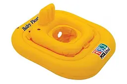 Надувний дитячий плотик для плавання Intex Deluxe Baby Float 56587 розмір 79х79 см від 1 до 2 років