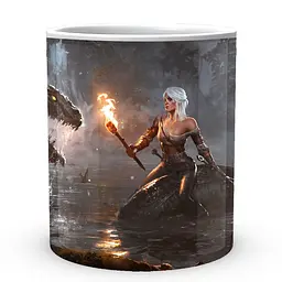 Кухоль GeekLand The Witcher Відьмак Цірі TW 002.027 330 мл білий - мініатюра 2