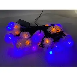 Гірлянда Brille 1601-62 Пушистик 40 LED новорічна 7 м перехідник жовто-синя