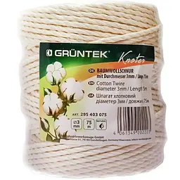 Шпагат бавовняний Gruntek 3 мм х 75 м (295403075) - мініатюра 2