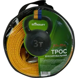 Буксирувальний трос 3 тонни 4,5 м EcoKraft ST206В-4 ATR13 (6001745891063)
