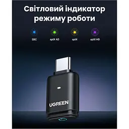 Bluetooth-адаптер Ugreen USB-C Bluetooth 5.3 Audio Transmitter PC/PS5/Switch BT501 black (45008) - мініатюра 6