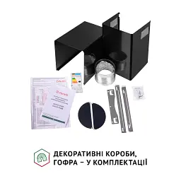 Витяжка декоративна зі склом Perfelli GRASSI 6HMB NERO - мініатюра 10