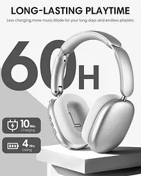 Навушники Wentronic Y02 з активним шумозаглушенням, 60 годин роботи від батареї, 5 режимів еквалайзера, Hi-Res аудіо, глибокі баси - мініатюра 4
