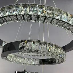 Люстра Linisoln 7968-60*40*20 BK метал, кришталь, LED, чорний, 1 лампа - мініатюра 5