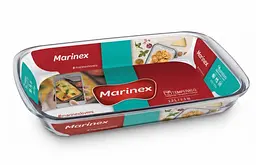 Деко прямокутне жароміцне Marinex 2,2л скляна форма для запікання (6534)