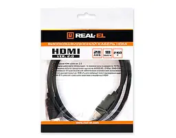 Кабель REAL-EL HDMI-HDMI V 2.0 (M/M), 1 м, Чорний (EL123500011) - мініатюра 2