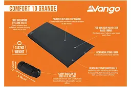 Килимок самонадувний Vango Comfort 10 Grande Shadow Grey (SMQCOMFORS32M1O)