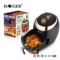 Аерофритюрница Haeger HG-5296 LED-дисплей 8 автоматичних програм 6.8 л 1800 Вт (HG-5296_2772) - мініатюра 2