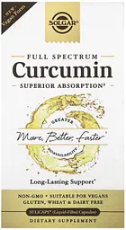 Куркума та Куркумін Full Spectrum Curcumin 30 капсул Solgar vit0005553