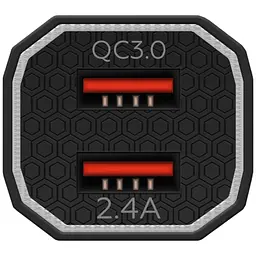 Автомобільний зарядний пристрій Make 30 W QC + 2.4 A Black - мініатюра 3