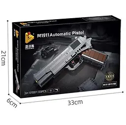 Конструктор M1911 Браунінг Самозарядний Пістолет 333 Деталей - мініатюра 8