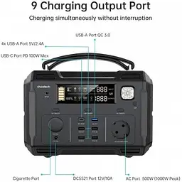 Портативна зарядна станція Choetech BS004 500W 134400 mAh BS004 - мініатюра 6