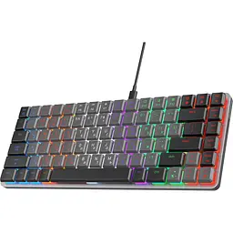 Клавіатура GamePro Red Swich Low Profile USB Dark Gray дротова (MK140R) - мініатюра 3