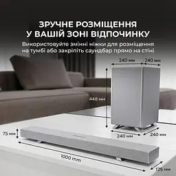 Саундбар Sharp HT-SBW53121(SL) - мініатюра 6