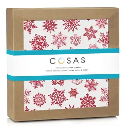 Фланелева пелюшка Cosas Snowflakes 80х80 см біло-червона (FlannelDiapers_SnowflakesRedWhite_80x80) - мініатюра 6