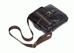 Сумка чоловіча з натуральної шкіри 14612 Vintage коричнева - мініатюра 3