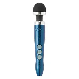Вібромасажер DOXY Die Cast 3R - Blue Flame, дуже потужний, перезаряджуваний, металевий корпус - мініатюра 1
