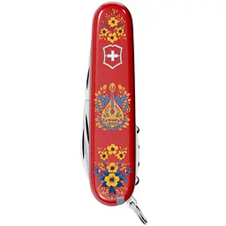 Ніж Victorinox Camper Ukraine 91мм 13функ черв Українські мотиви - мініатюра 3