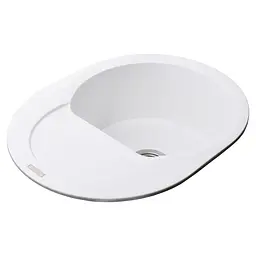 Гранітна мийка Globus Lux Moraine білий 600x470 мм А0007, Білий - мініатюра 3