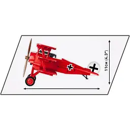 Конструктор Cobi Перша світова війна Літак Fokker Dr. I Червоний барон, 174 деталі (COBI-2986) - мініатюра 8