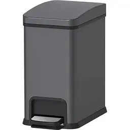 Відро для сміття з плавним закриттям прямокутне Koer TC-010108-07 8 л graphite KR5591, Графит