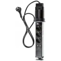Вбудований мережевий подовжувач Silver Crest переноска 2 USB CHARGE на 3 розетки 1.5 m