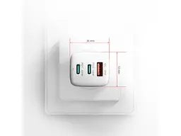 Мережевий зарядний пристрій AXAGON 65 W White (ACU-DPQ65W) - мініатюра 7
