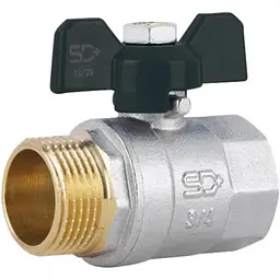Кран кульовий Thermo Alliance Base 3/4" ВЗ прямий, PN40, метелик SD607W20