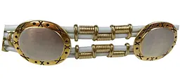 Жіночий ремінь Vanzetti з бляхами 2,5/4 см Білий - мініатюра 9