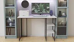 Комп'ютерний стіл Ferrum-decor Кевін 75x100x70 чорний ДСП Білий 16мм (FRD-103819) - мініатюра 6