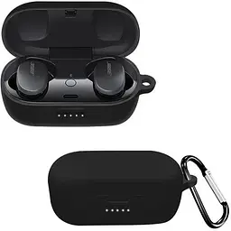 Чохол-накладка DK Silicone Candy Friendly з карабіном для Bose QuietComfort Earbuds (black)