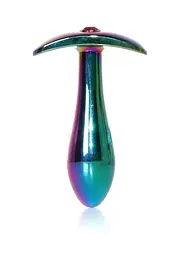 Анальна пробка з кристалом B - Series HeavyFun Plug-Jewellery Multicolour, 7.7 см (червоний)