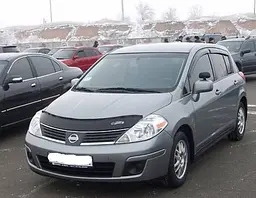 Дефлектор капота мухобойка Nissan Tiida 2004-2015 Євро Кріплення Vip Tuning (NS13) - мініатюра 3