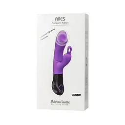 Вібратор-кролик Adrien Lastic Ares, 19.8х3.6 см фіолетовий - мініатюра 2