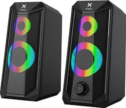 Акустична система Vinga SP-200 LED USB Black