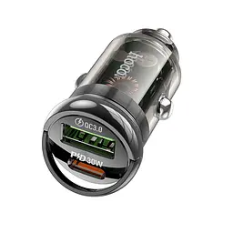 АЗП Hoco Z53A Vision PD30W+QC3.0 car charger Black