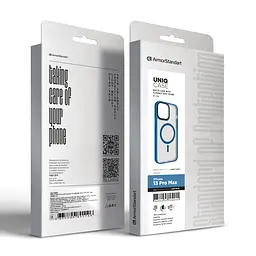 Чехол для Apple iPhone 13 Pro Max, Uniq MagCase, голубой, противоударный, панель-накладка с MagSafe, ударопрочный TPU+PC, с магнитом MagSafe, поддержка полноценной беспроводной зарядки, ArmorStandart (ARM75339) - мініатюра 6