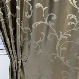 Жакардові штори кавового кольору з вензелем на тасьмі 2шт. 150х270 ALBO pbe0052391 - мініатюра 7