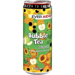 Напій безалкогольний Ever Aid Bubble Tea Peach 330 мл