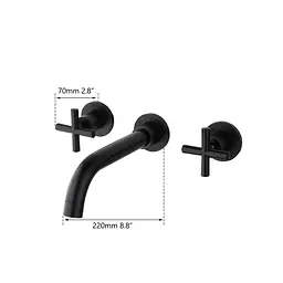 Змішувач для умивальника Wezer VAL10-10-BLACK, нержавіюча сталь, чорний, Чорний матовий - мініатюра 2