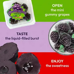 Желейні цукерки Liquid Filled Gummy Grapes Candy 108г - мініатюра 5