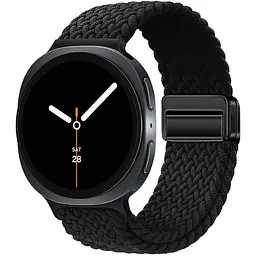 Ремінець для Samsung Watch 8/8 Classic (20x113 mm), Braided Solo Loop, чорний, нейлоновий, текстильний, плетений, еластичний змінний браслет для смарт-годин, ArmorStandart (ARM87352)