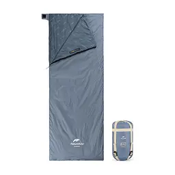 Спальний мішок Naturehike надлегкий Ultralight LW180 NH21MSD09 лівий (15°C) p-p M сіро-синій (6927595777947-L)