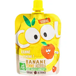 Набір: Органічне пюре Vitabio Cool Fruits з яблуком та бананом 180 г (90 г x 2 шт.) - мініатюра 2