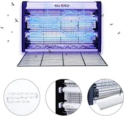 Лампа інсектицидна Led Insect Killer LK-12, знищувач комарів і мух, електроловушка, 12 Вт, площа до 20 м² - мініатюра 9