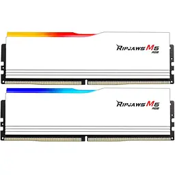 Модуль пам'яті DDR5 G.Skill Ripjaws M5 RGB 2x32GB 6400MHz White (F5-6400J3239G32GX2-RM5RW) [148628]