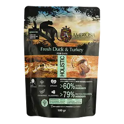 Набір дегустаційного сухого корму для дорослих котів Ambrosia Grain Free 400 г (4 шт. х 100 г) - мініатюра 5
