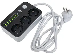 Мережевий фільтр-подовжувач Logicpower Black 2 м (F24U6) - мініатюра 3