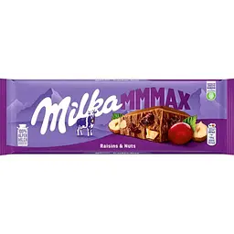Шоколад молочний Milka Raisins&Nuts горіхи та родзинки 270 г